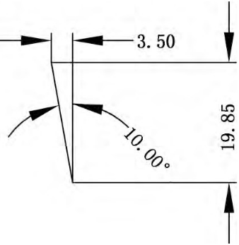 图5 楔紧块倾斜角度的确定